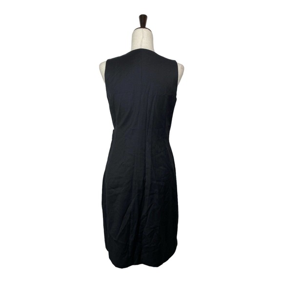 GURJOT Black Sleeveless Wrap Mini Dress Size 4 - Picture 2 of 5